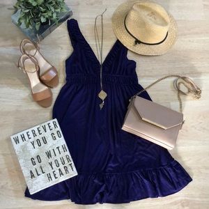 Purple ruffle babydoll dress